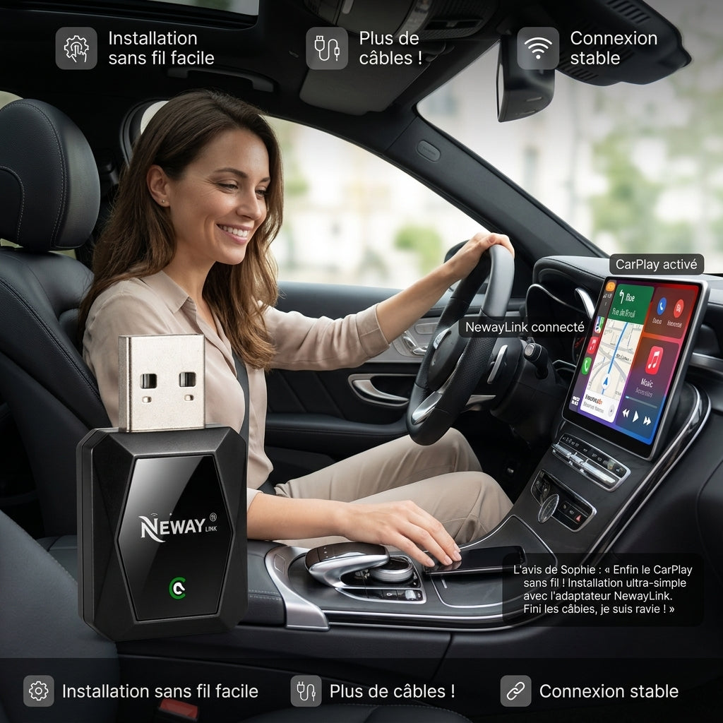 Adaptateur CarPlay Sans Fil USB NewayLink